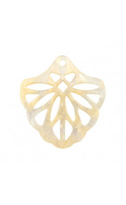 Resin pendant 40mm - Sand beige transparent